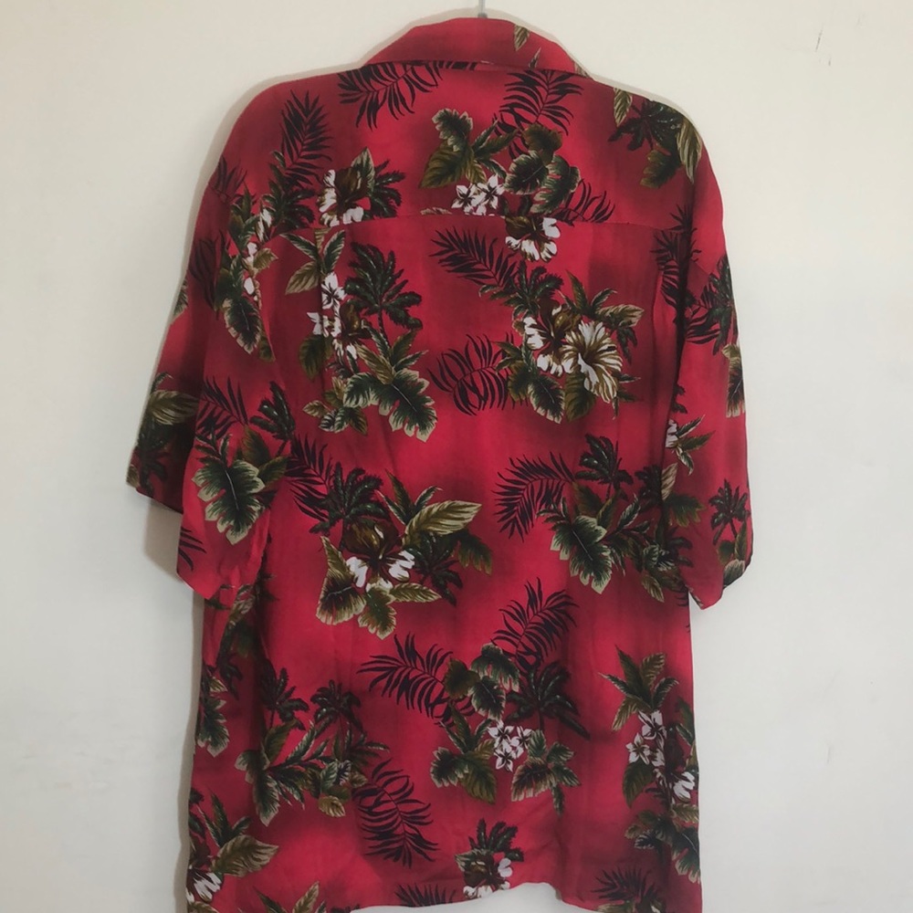 Vintage 80s Caribbean Blues 100% Rayon Shirt XL